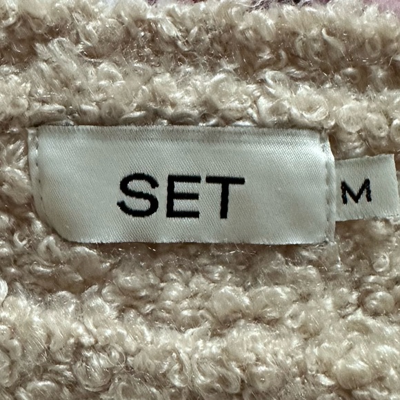 SET ACTIVE - BOUCLÉ OVERSIZED CREWNECK SWEATER - Picture 3 of 3